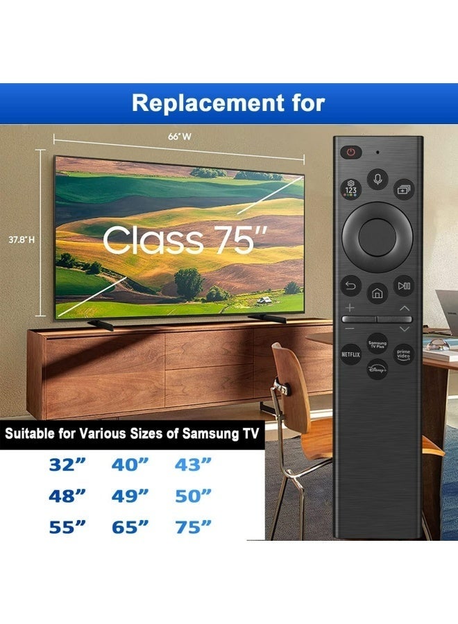 Apluynm Universal Solar Remote Control for Samsung Smart TV, Voice Commands Pointing, Voice Remote Solar Charging Remote Control - Image 5